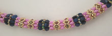 Crystal Rose Beads Necklace For Women-  שרשרת קריסטלים וחרוזי ונציה ורוד