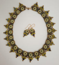 Beads Crystal  Necklace Earings  With Svarovski  -שרשרת חרוזים משולבת סברובסקי וקריסטלים וזוג עגילים