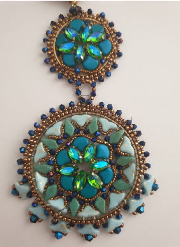 Beads Crystal  Necklace  Mandala- שרשרת קריסטלים מנדלה
